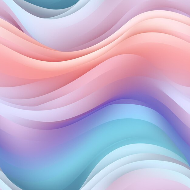 Abstract background of a variety of colored waves generative ai