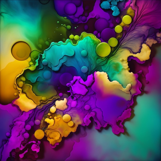 水彩インク パステル ボケ星の抽象的な背景