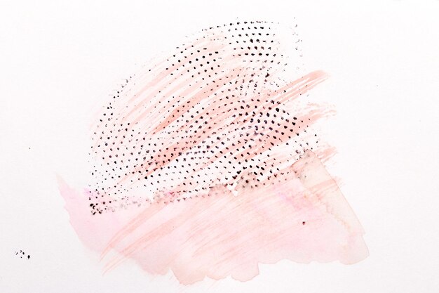 Abstract background watercolor paint stains on white paper brown ink