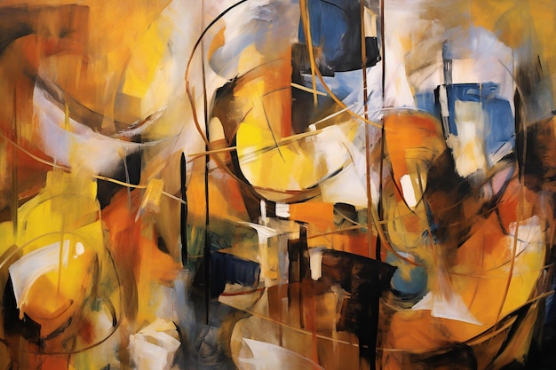 Abstract background watercolours painting in yellow and orange colors