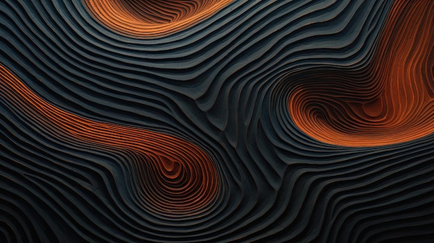 Abstract background of wavy lines 3d rendering 3d illustration