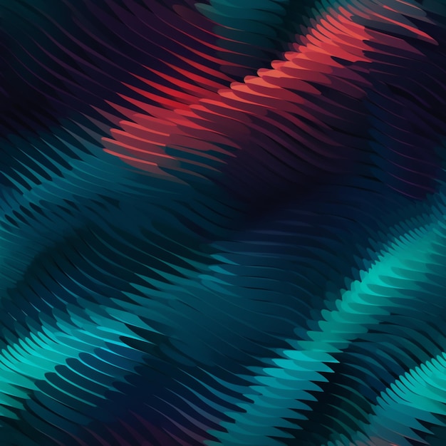 abstract background of wavy lines in blue and red generative ai