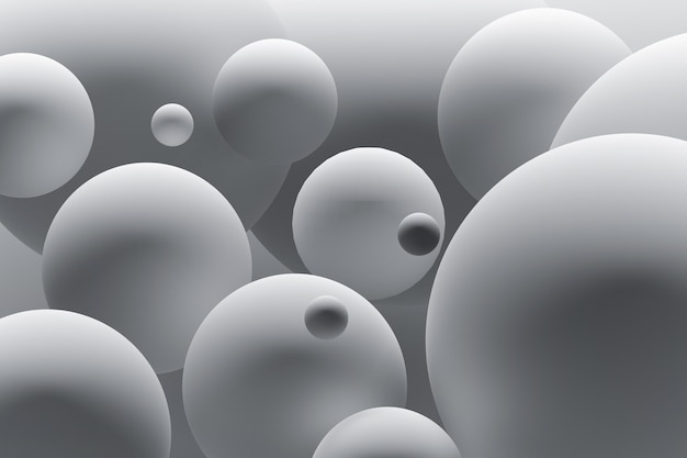 Abstract background of white balls. 