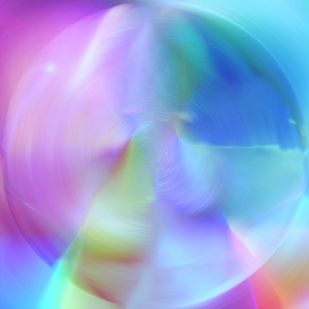 Abstract background of white glass sphere on blurred colorful hard shapes background