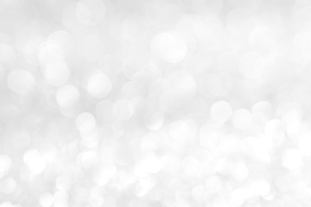 Photo abstract background white silver lights on christmas bokeh