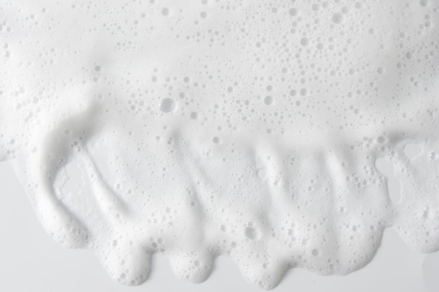 Abstract background white soapy foam texture Shampoo foam with bubbles