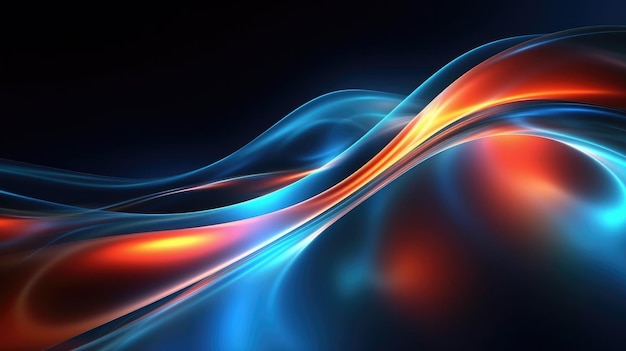 Abstract Background with 3D Wave Modern Business technology wave wallpaper Generative AI