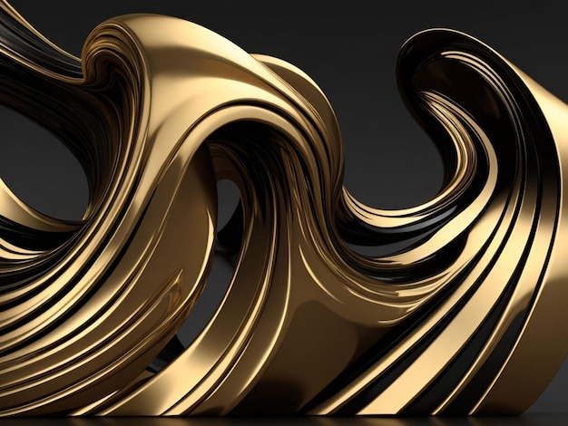 Abstract Background with 3d Wave