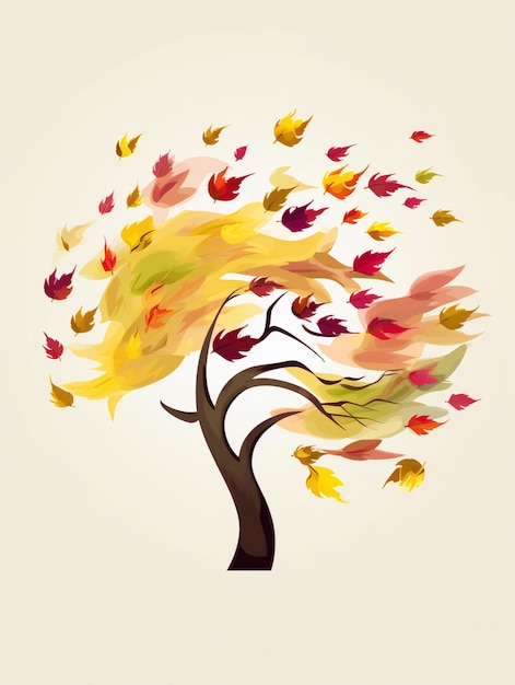 가을 나무 와 함께 추상적 인 배경