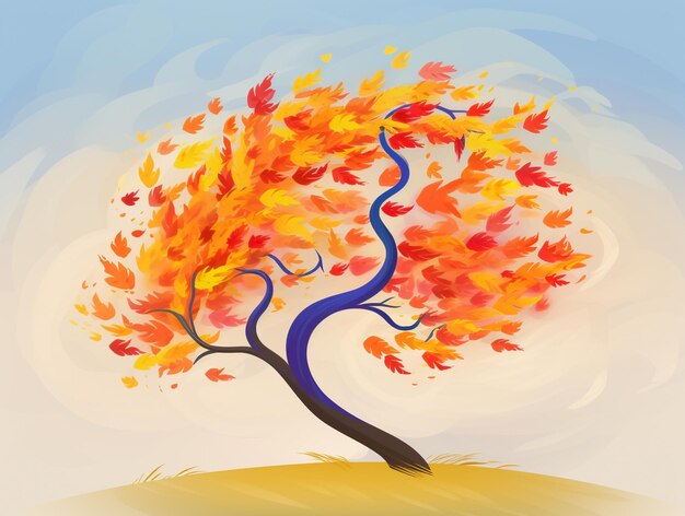 Abstract background with autumn trees