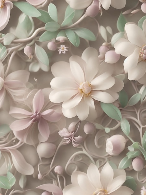 Abstract background with beautiful floral motifs