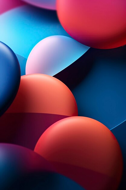 Abstract background with bent spherical shapes in warm colors Ai generated