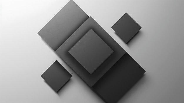 Abstract background with black squares 3d rendering illustration