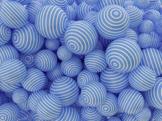 Abstract background with blue geometric spheres