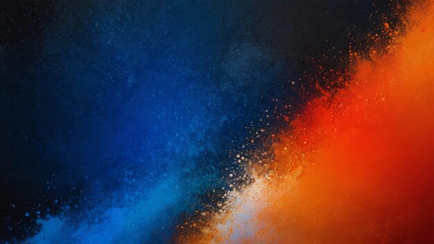 abstract background with blue and orange watercolor splashes