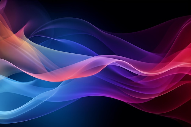 Abstract background with blue and orange waves 25