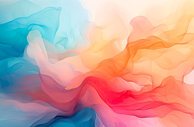 Abstract background with blue and orange waves Design element for brochure flyer web banner