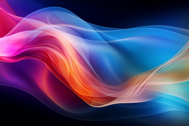 Abstract background with blue and orange waves