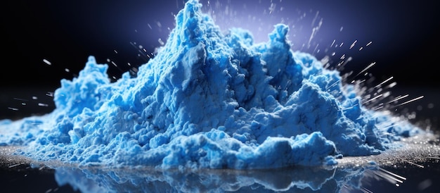 abstract background with a blue pile of snow