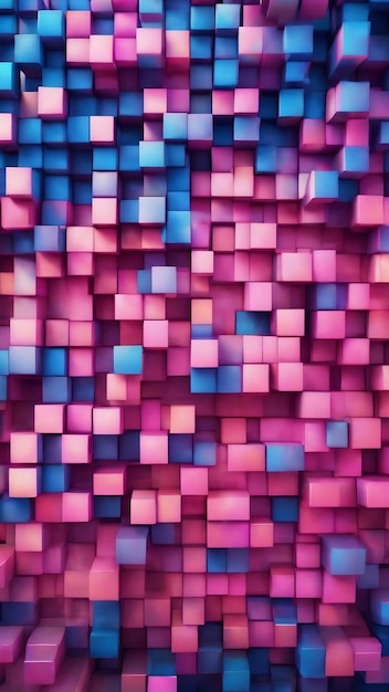 Photo abstract background with blue and pink grid pattern