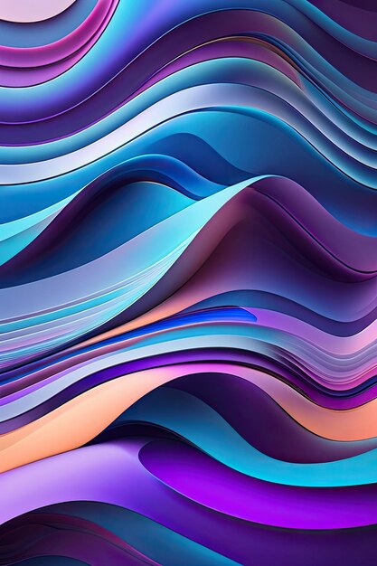Абстрактный фон с синими и фиолетовыми волнами