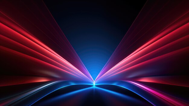 abstract background with blue and red rays on a dark background