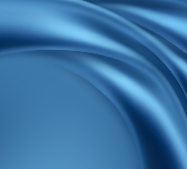 Photo abstract background with blue silk waves