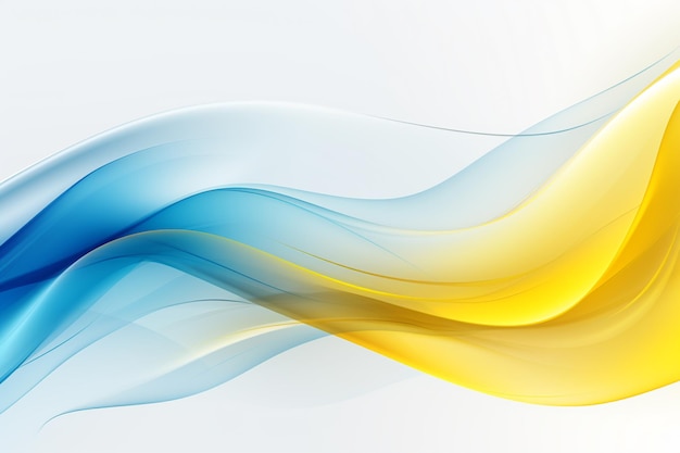 Абстрактный фон с синими желтыми и оранжевыми волнами