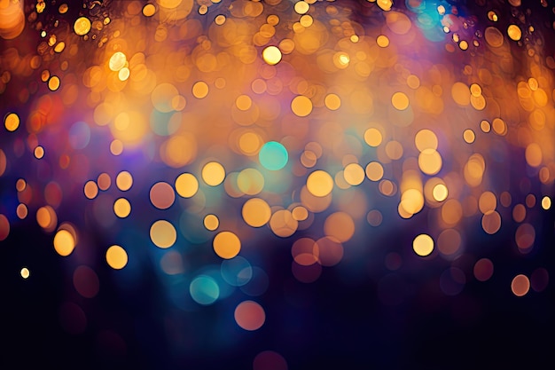 abstract background with bokeh de focused lights and stars