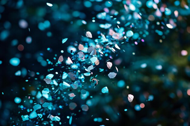 Photo abstract background with bokeh defocused lights and stars