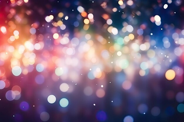 Photo abstract background with bokeh defocused multicolour lights