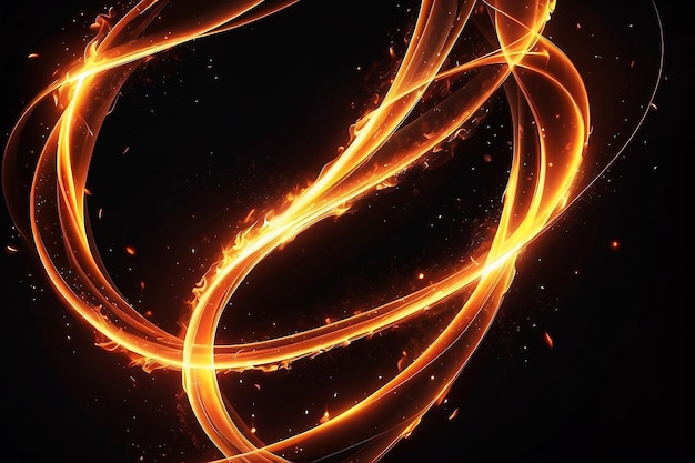 Abstract background with bright glowing fire lines