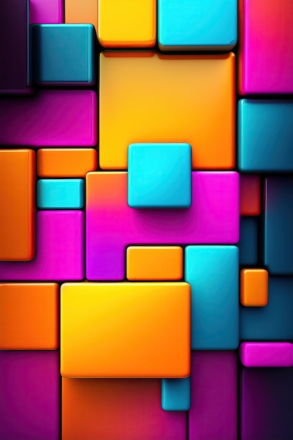 Abstract background with bright squares