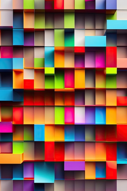 Abstract background with bright squares