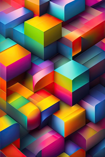 Abstract background with bright squares