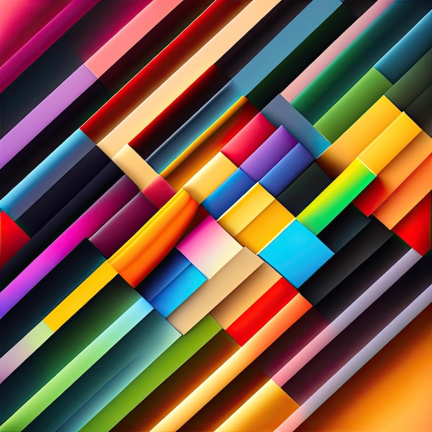 Abstract background with bright squares