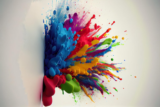 Abstract background with burst of colors