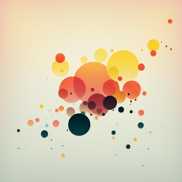 abstract background with circles and bubbles minimalist style