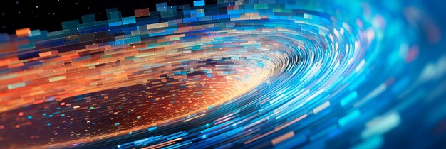 abstract background with code snippets swirling around like a vortex conveying the dynamic nature of software development generative ai