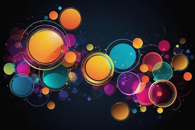 Photo abstract background with color circles of light