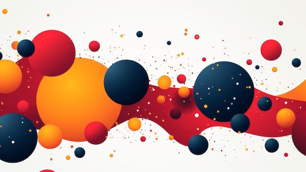 abstract background with colorful bubbles and dots