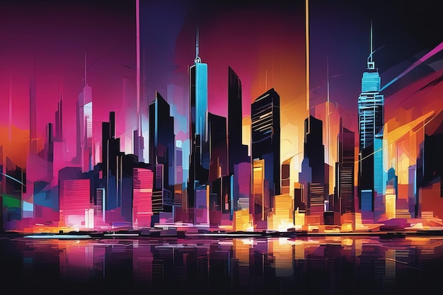 абстрактный фон с красочными городскими огнямиабстрактный фоновый фон с цветными городскими огнёмцветные
