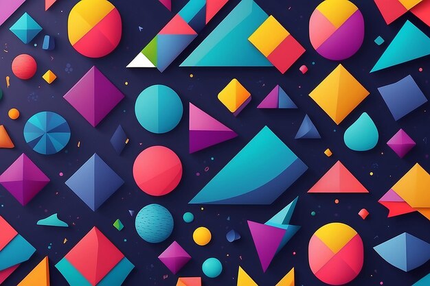 Abstract background with colorful geometric shapes