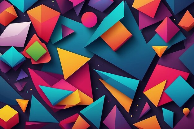 Abstract background with colorful geometric shapes