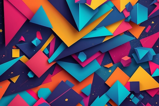 Abstract background with colorful geometric shapes