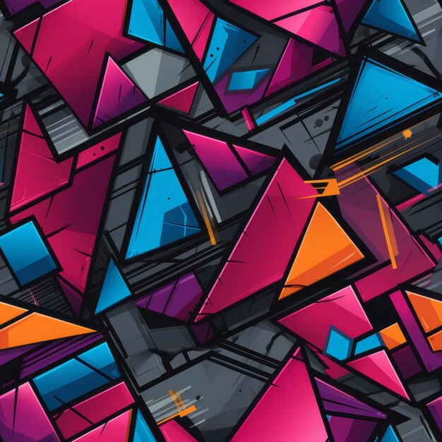 An abstract background with colorful geometric shapes