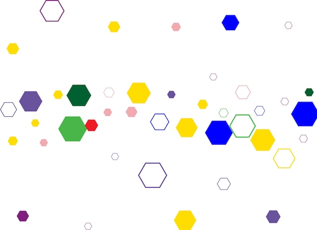 Abstract background with colorful hexagonxA