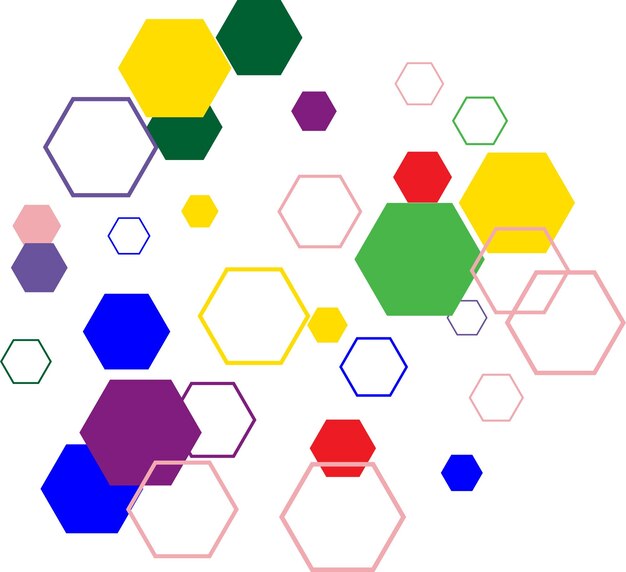 Abstract background with colorful hexagonxA