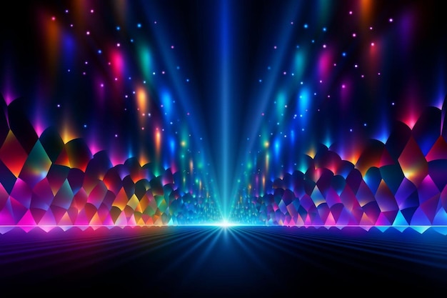 Abstract background with colorful lights