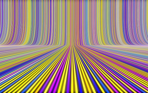 Abstract background with colorful lines. Free Space For text. 3D render